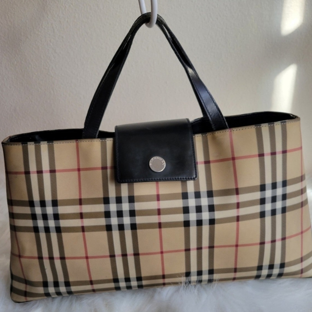 Burberry top handle tote bag